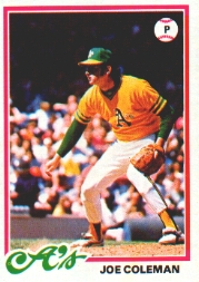 1978 Topps Baseball Cards      554     Joe Coleman